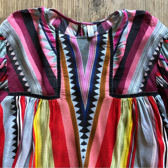 Anthropologie Blank London boho rainbow blouse - Picture 3 of 11